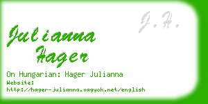 julianna hager business card